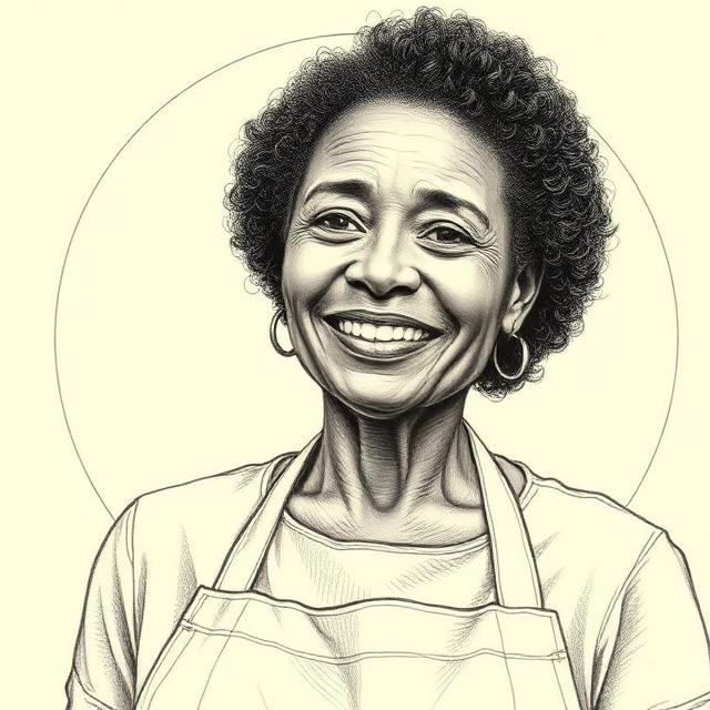 Pencil portrait of Aunt Lucile
