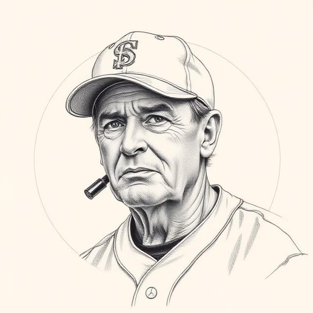 Pencil portrait of Coach Powell